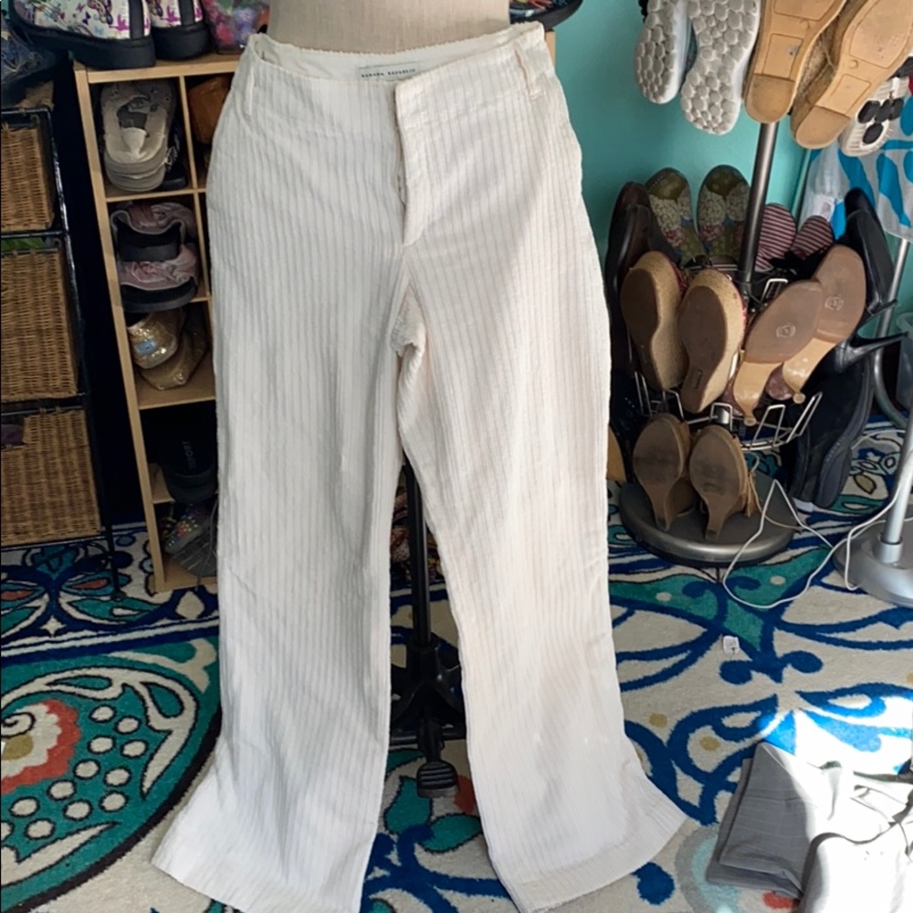Cream colored banana republic pants  size 6.